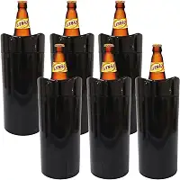 Porta Garrafas Térmico Litrao Camisinha Para Cerveja Bar Restaurante Isopor Para Cerveja Bar Restaurante (Preto, Kit 6 Unidades)