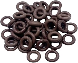 Vintage 100pcs Bellow Pipe Flat O-ring Seals Silicone Shower Nozzle Gasket Seal Half inch (brown)