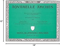 Vista 6 de Arches 200177170 Watercolor Block Cold Press, 12X16-Inch, 20 Sheets