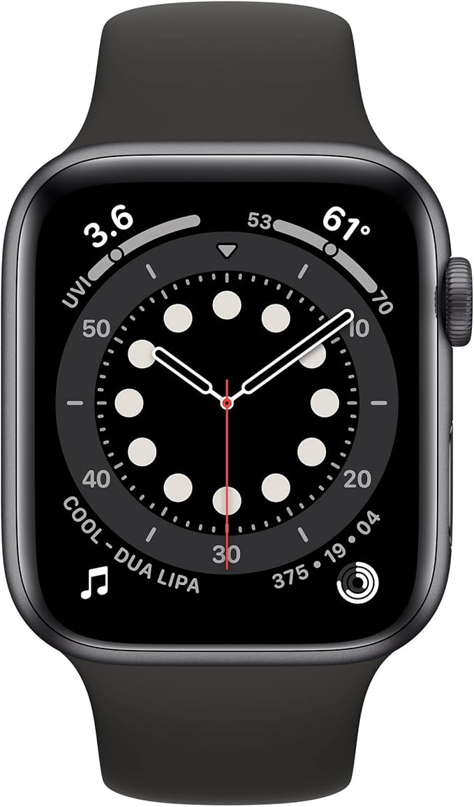 Apple Watch Series 6 (GPS, 44MM) Space Grey Aluminium Case with Black