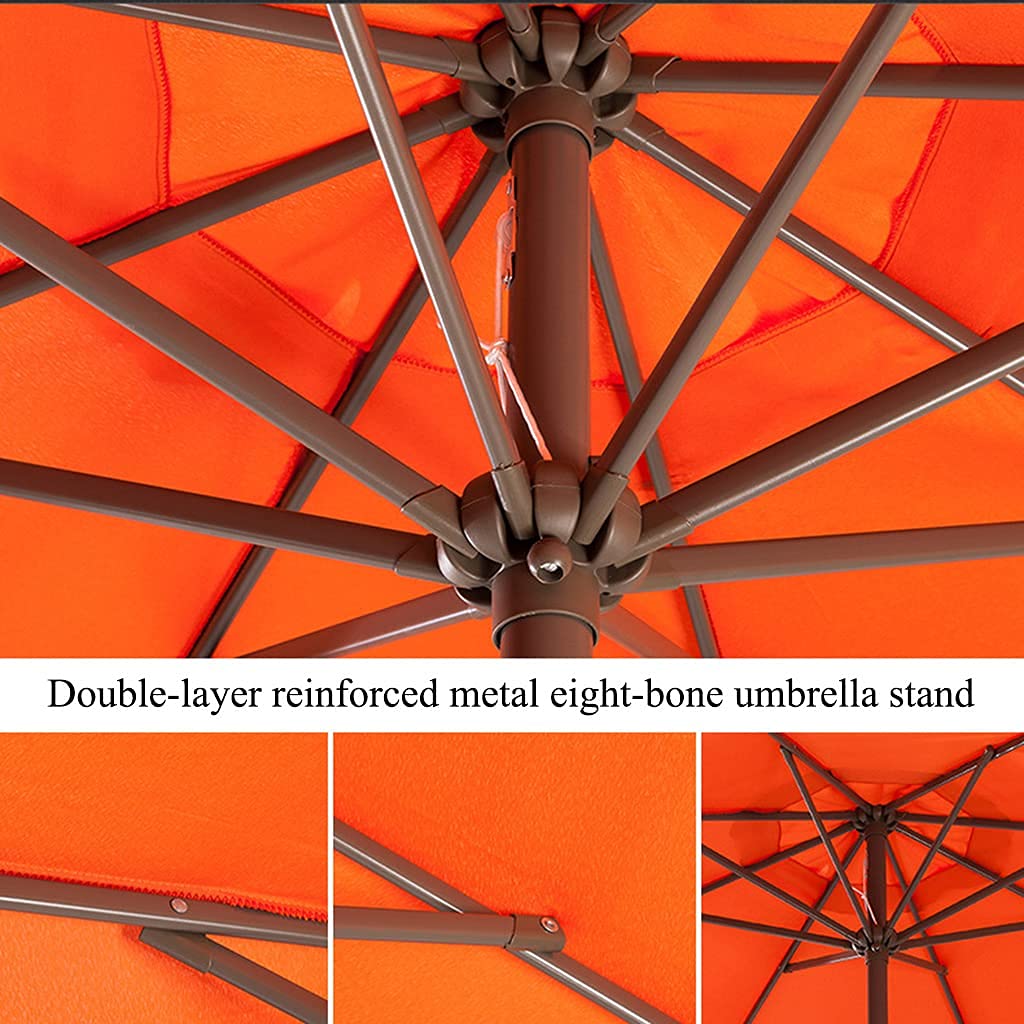 Garden Parasol Sun Shade Outdoor, 270 cm z korbą przeciwsłoneczną aluminium aluminiowy parasol parasol, ogrodowy parasol na pokład ogrodowy podwórko i basen (zielony)