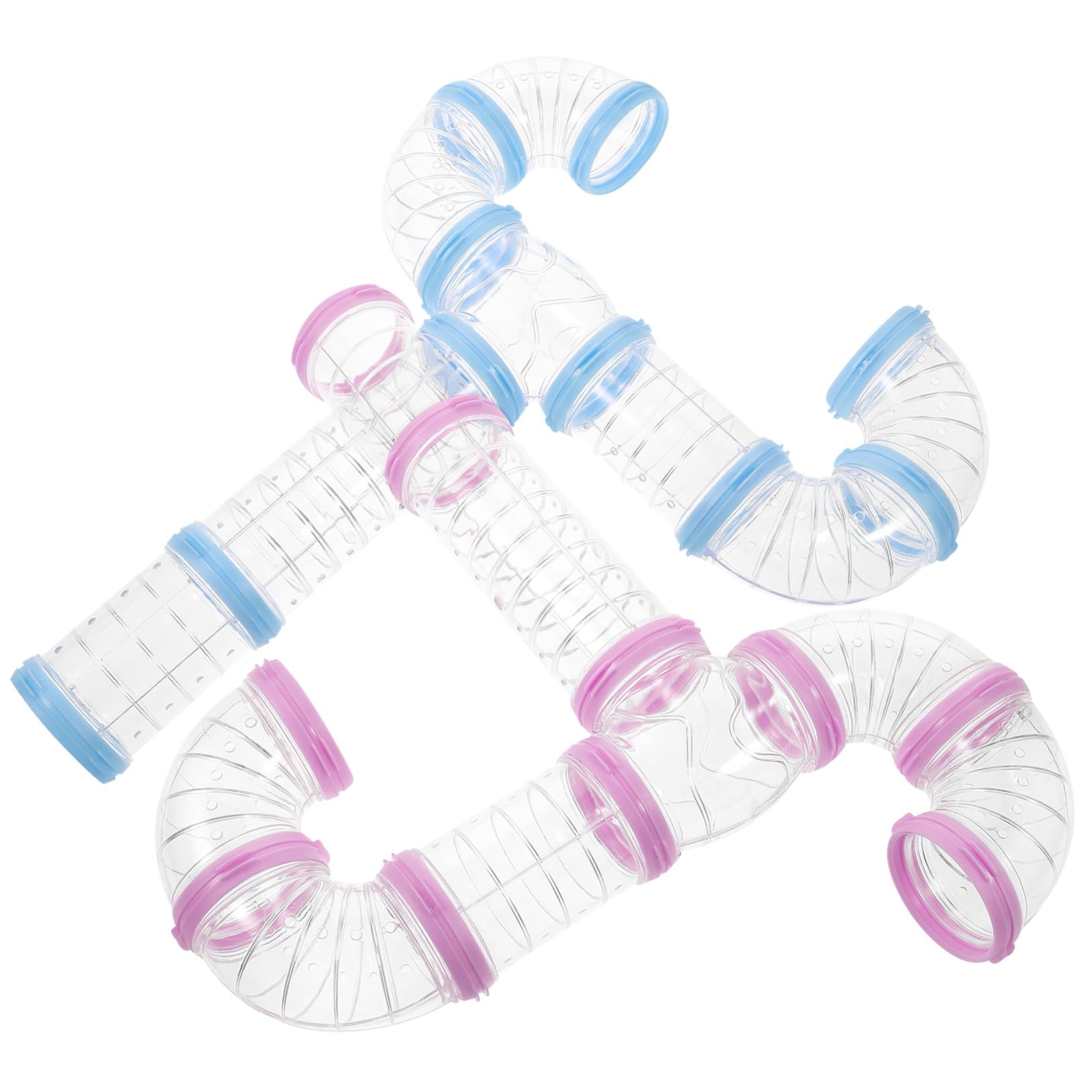 COLLBATH 2sets Creative DIY Hamster Tunnel Tubes Connectors Hamster Cage Supplies for Play Tunnel and Exercise