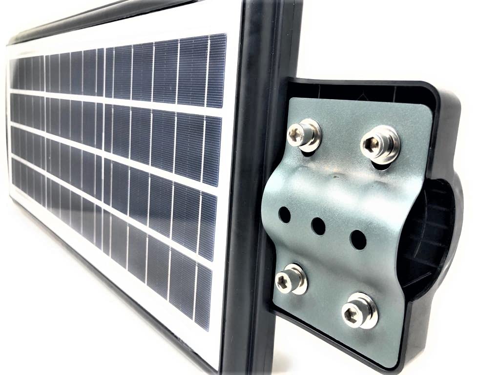 TEMPO DI SALDI Lampione Solare Led Esterno 90 W in Alluminio 63x25x7 cm con Telecomando e Sensore Crepuscolare - Faro Led Esterno con Pannello Solare Integrato impermeabile IP65 - Lampione da Giardino