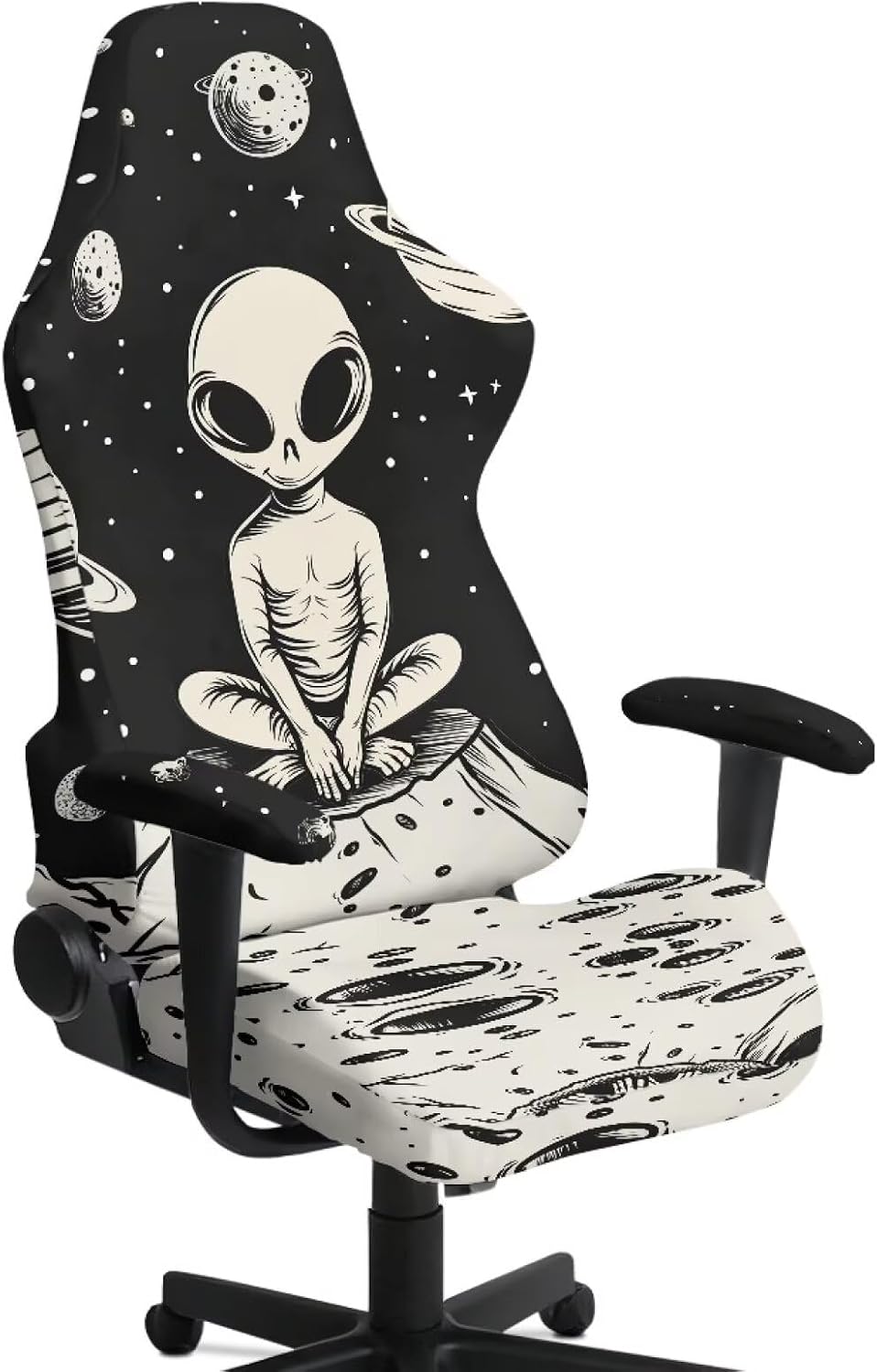 Amazon.com: Hwiplsvny Funny Alien Computer Chair Cover Universal Fit ...