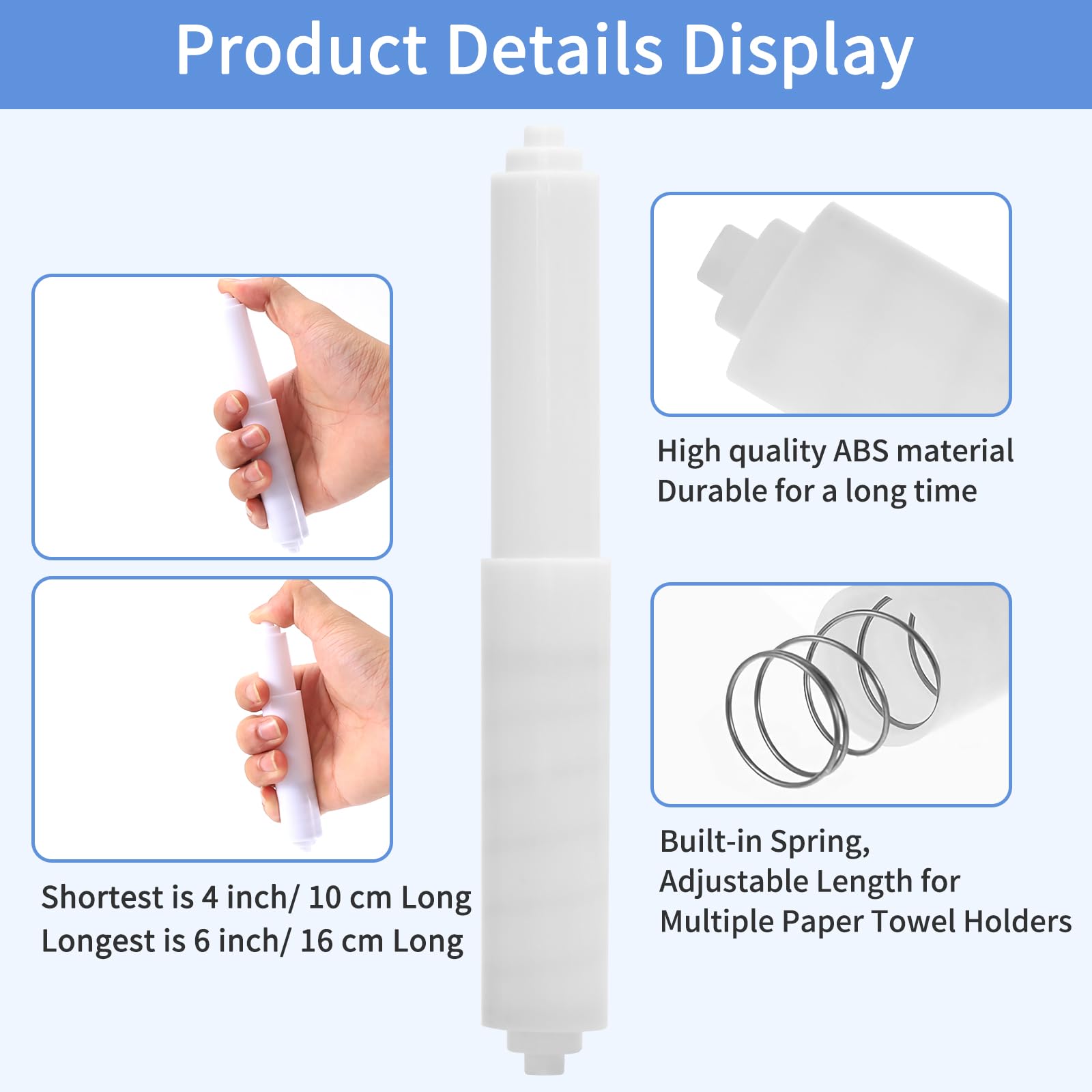 4 Pcs Spring Loaded Toilet Paper Holder,Tissue Holder for Toilet — Amazon image 2