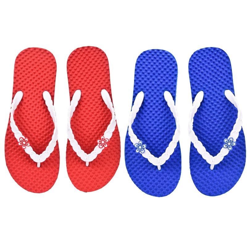 Women’s Acupressure Comfort Slippers Lightweight Indoor & Outdoor Slipper Anti-Slip Sole Waterproof Hawai Chappal (Pack of 2)-picture-52