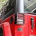JeCar Tail Light cover Rear Euro Tail Light Guard Protector for 2007-2017 Jeep Wrangler JK & Unlimited Black