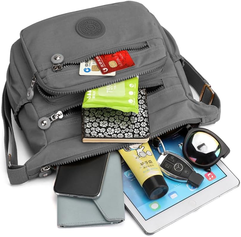 Crossbody Purses for Women Lightweight Shoulder Handbags Waterproof Nylon Travel Bag Ladies Pocketbooks - Image 4