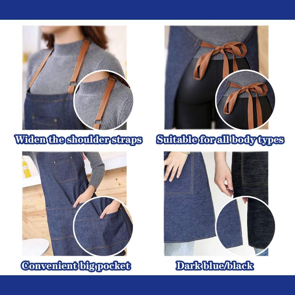 SubTack Unisex Denim Aprons with Pockets - Image 4
