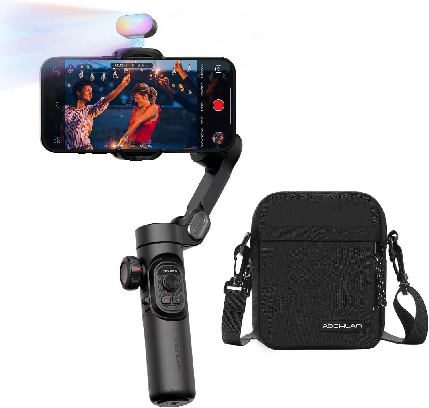 AOCHUAN 3-Axis Gimbal Stabilizer for Smartphone Smart XE Kit & B10 Storage Bag
