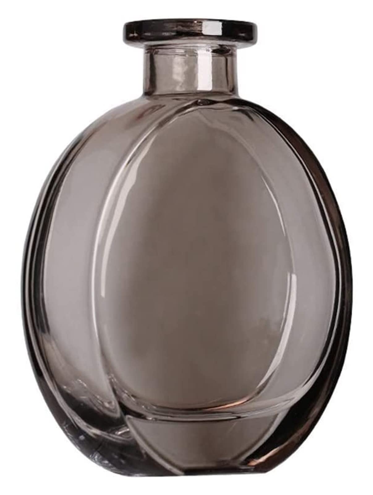 Vase transparent en verre pour arrangement de fleurs séchées