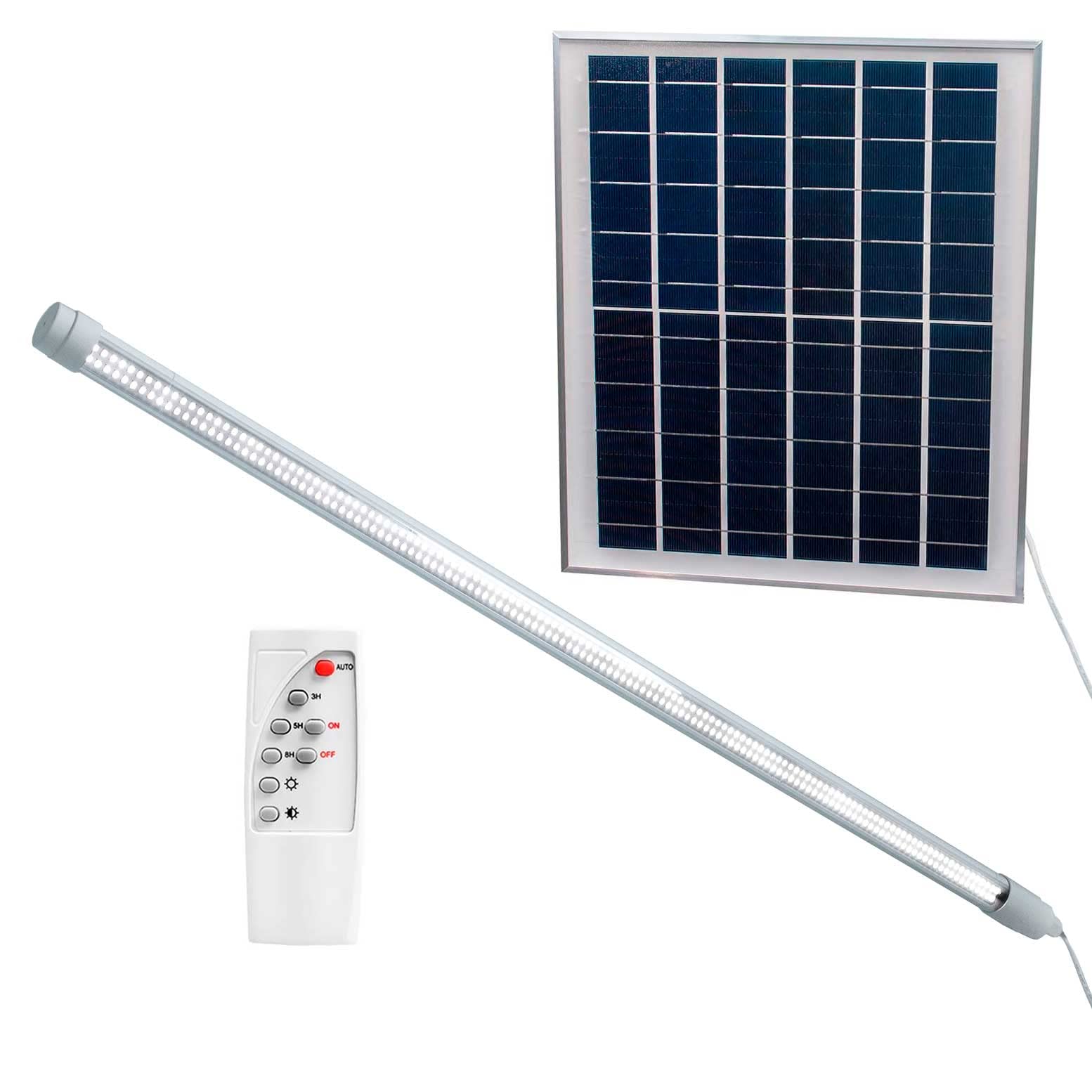Planetitaly Neon solare crepuscolare tubo LED 13W resa 160W parete soffitto luce dimmerabile camper barca officina accensione automatica con telecomando