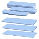 VooGenzek 15pcs Assorted 0.5/1/1.5mm Thermal Silicone Thermal Pads with Thermal Conductivity 6.0W/mk Reusable Thermal Conductive Silicone Pad for SSD CPU GPU LED IC gallery image