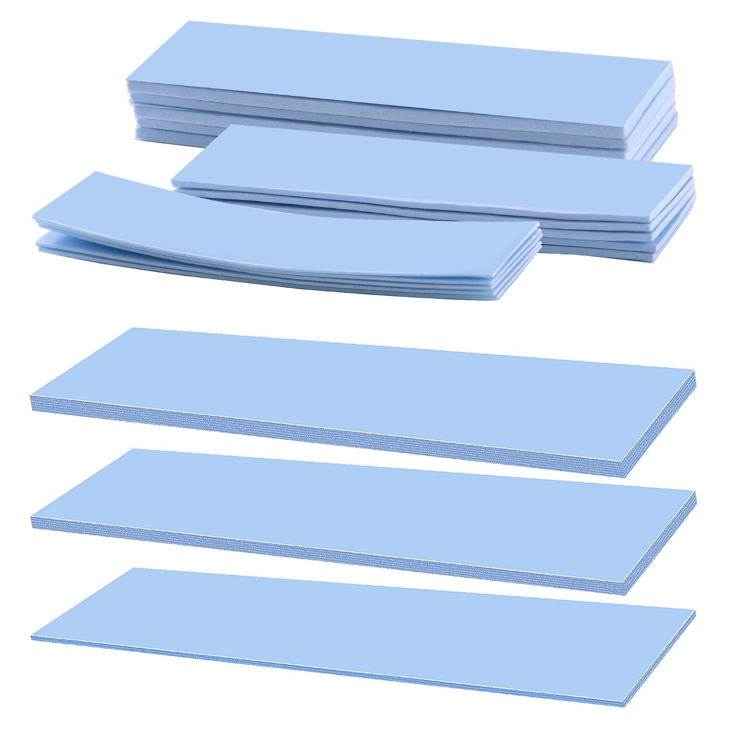 VooGenzek 15 PCS Assorted Thickness 0.5/1/1.5 mm Silicone Thermal Pad with 6.0 W