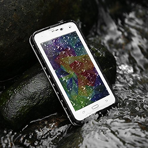 Galaxy S5 Waterproof Case,Waterproof Shockproof Shock Proof Snow Proof SnowProof DirtProof Dirt Proof Durable Full Protection Case Cover With Headphone Adapter for Samsung Galaxy S5 (White)