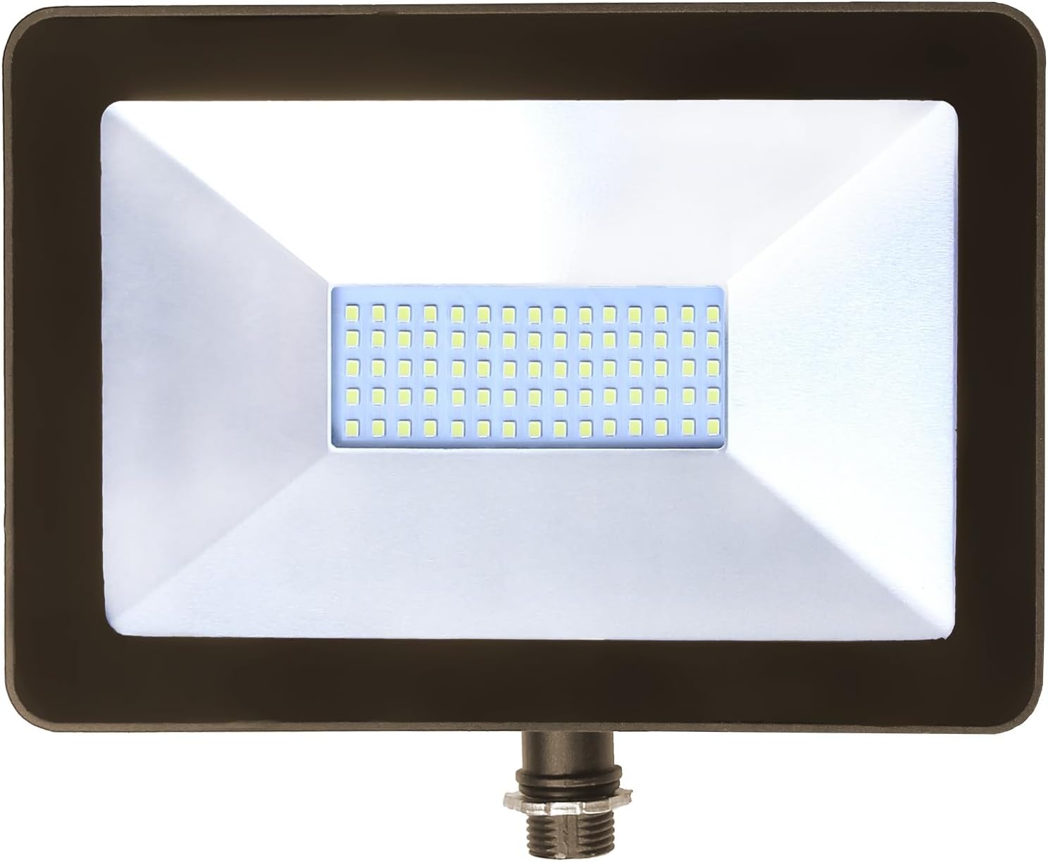 CEA Ultrathin 50W LED Flood Light, 5000K, lP 65 Waterproof, UL & DLC Listed, Knucle Mounting, Outdoor Backyard Lights, Patio, Garage, Warehouse, Farm and Other Outdoor Place (Brown)