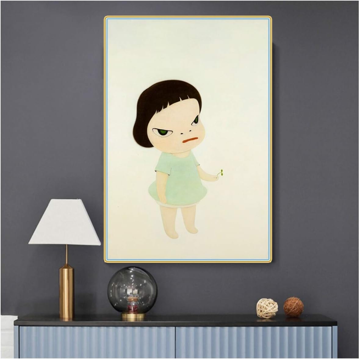 Amazon Co Jp 大型サイズあり 奈良美智 Yoshitomo Nara 少女 Girl アート キャンバス ポスター インテリア 美術品 Cosmic 絵画 1 70x104cm No Framed ホビー 通販