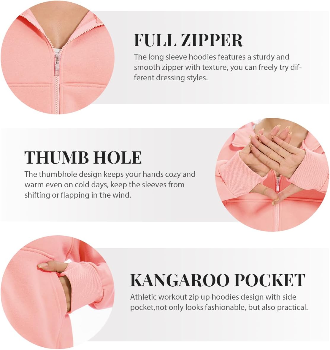 Cosy Pyro Womens Zip Up Hoodies Fleece Jackets Long Sleeve Sweatshirts Fall Fashion Outfits 2025 - Image 5