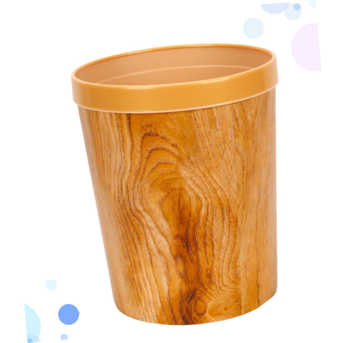 Zerodeko Bathroom Trash Can Outdoor Storage Box Round Trash Bin Gabage Can Storage Box