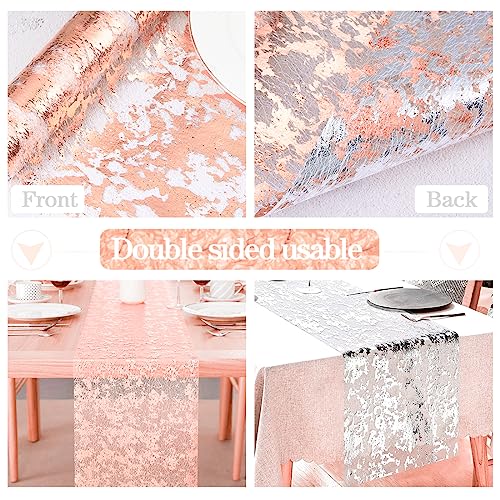 Runner da Tavolo Oro Rosa Glitterato, 28 cm x 10 M...