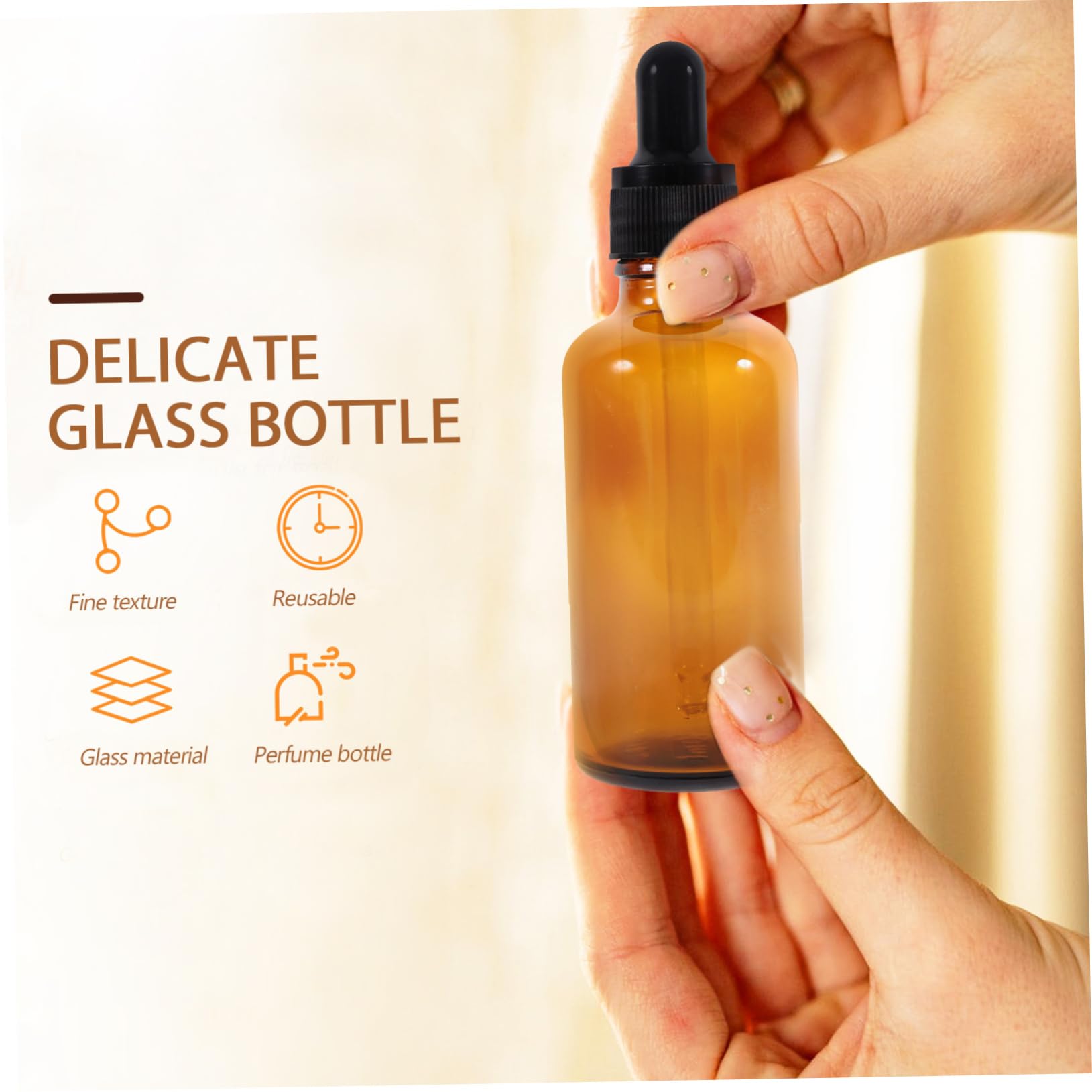 minkissy 6stücke Glas Tropfflasche für Ätherische Öle Kleine Leere Fläschchen mit Pipette für Parfums und Reise-sets Kompakte für Handtasche