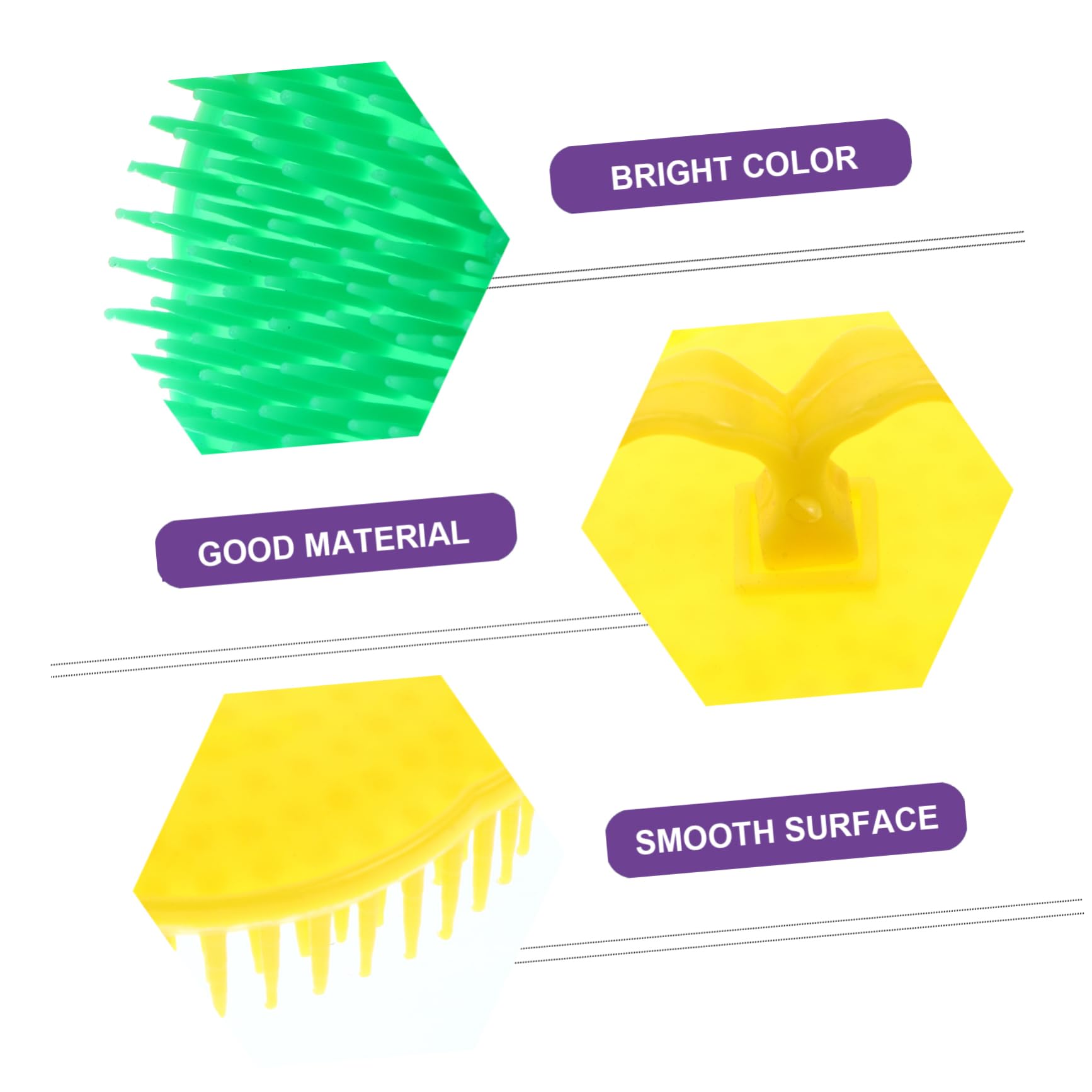 Cepillo de Masaje Cuero Cabelludo Delicado de Plástico, Diseño Ergonómico Fácil de Sujetar, Paquete de 12 Piezas para Lavado y Uso Doméstico Color Aleatorio