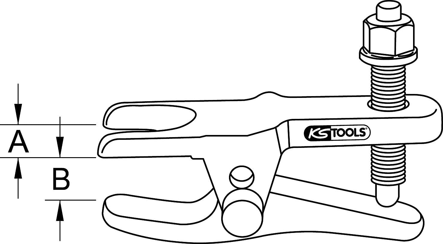 KS TOOLS 700.5610 Arrache rotule universel à 2 positions