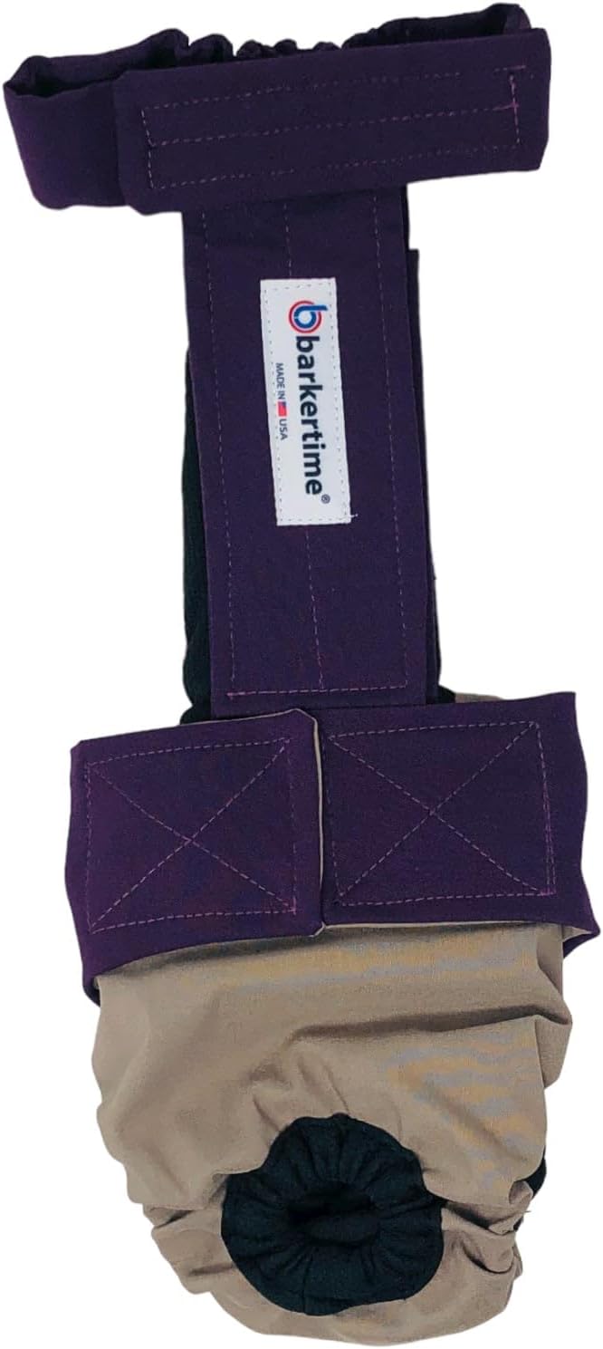 Weekend Merlot on Brown Dog Diaper Overall, S, Without Tail Hole - Made in USA