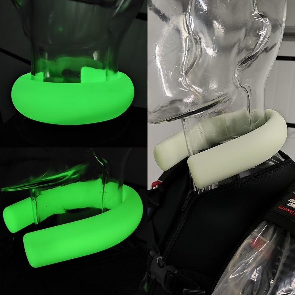 Brilla en la oscuridad Peso de cuello para buceo, núcleo de silicona ajustable, equipo de buceo con diseño luminoso para visibilidad nocturna bajo el agua, verde, 1,8 kg (M verde)