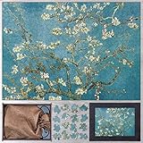 Almond Blossoms Wooden Puzzle by Vincent Van Gogh. Wooden Jigsaw Puzzles for Adults - 500 Pieces