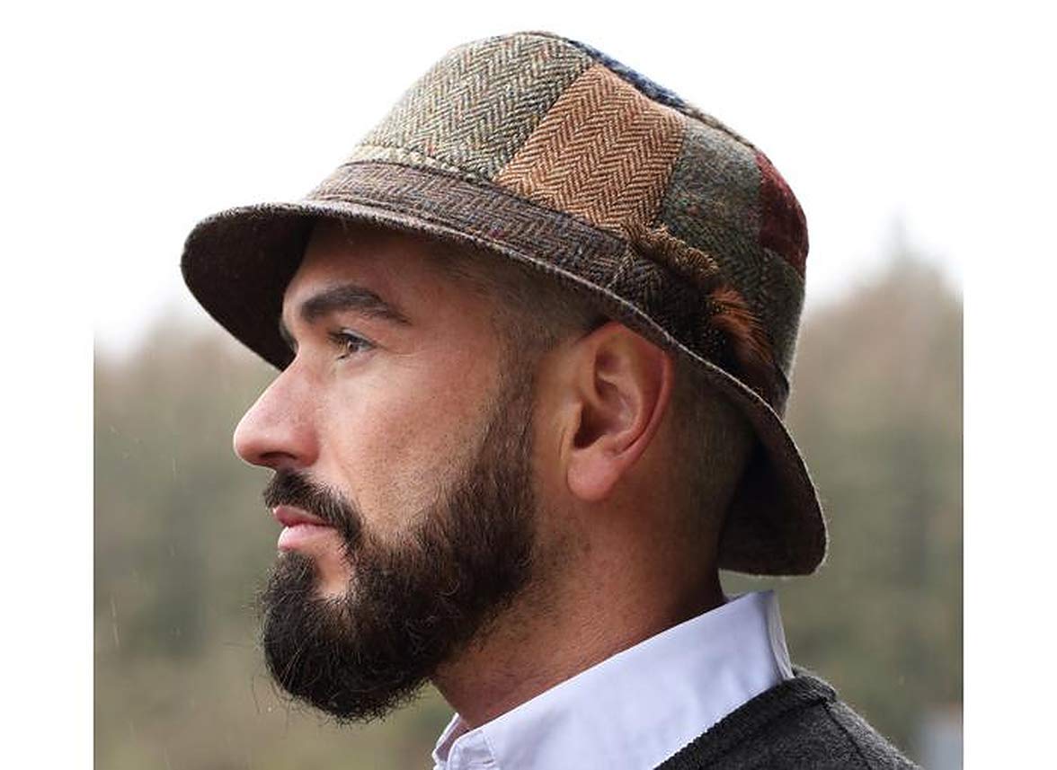 Hanna Hats Men's Donegal Tweed 8 Piece Cap Newsboy Cap