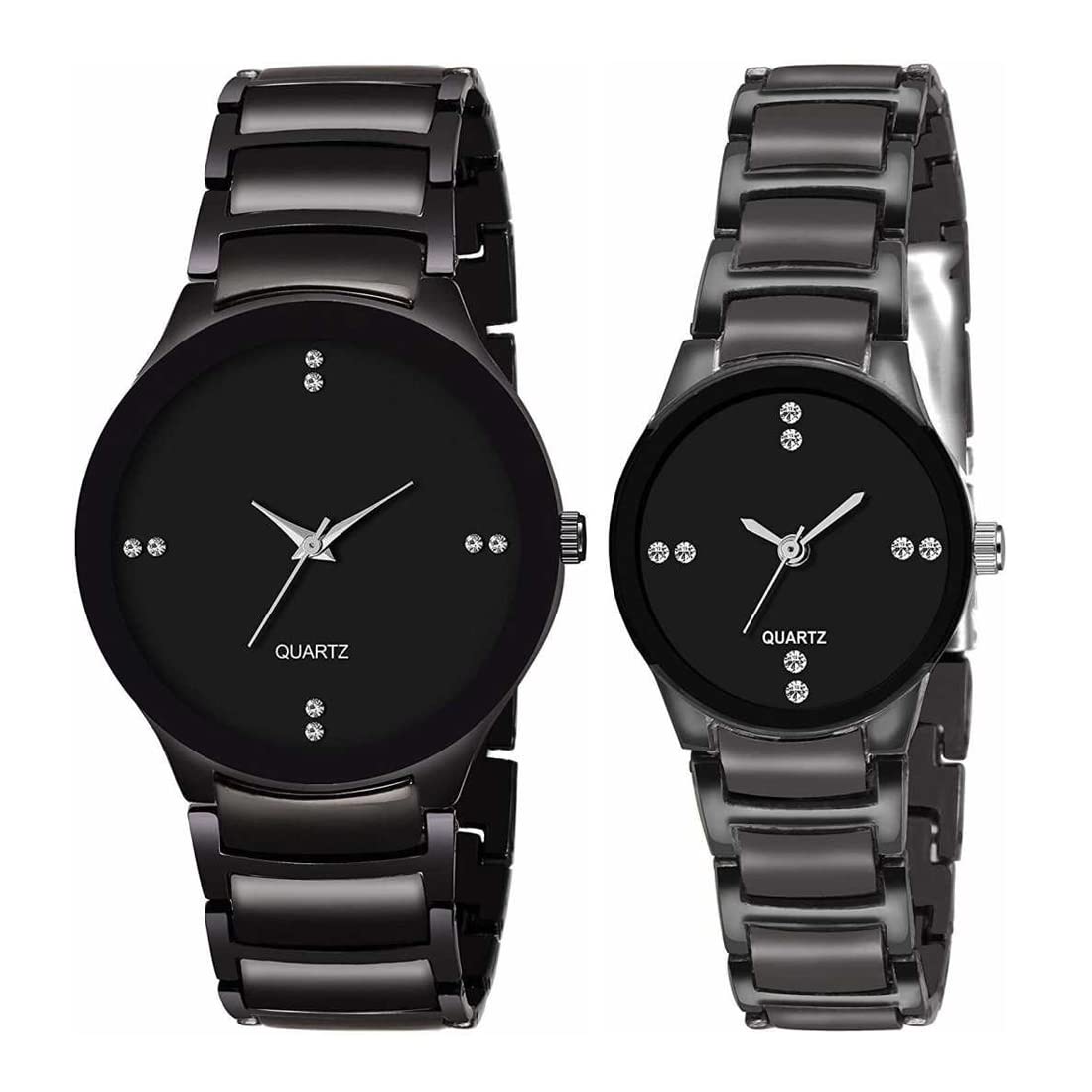 Endeavour Analogue Stainless Steel Full Black Watches for Gorgeous & Loved Couple (B07TCKG2GG) Amazon Price History, Amazon Price Tracker