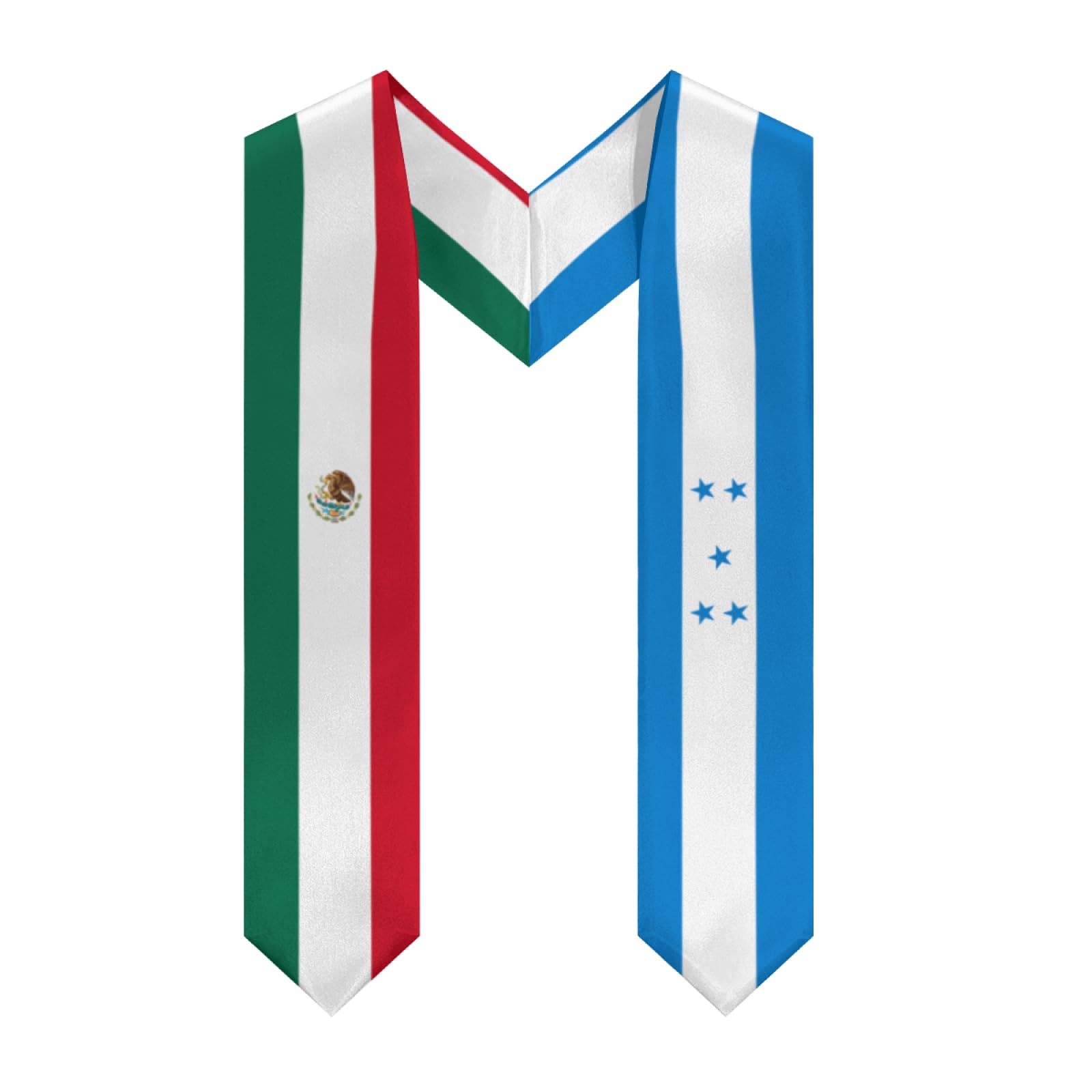 Generic Mexico Mexican Honduras Hondurans Flag Graduation Stole Scarf Shawl Sash for Men Women Abroad Student International Study Graduate Gift Unisex