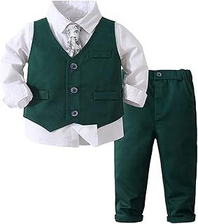 Yhong Baby,Clothing,Baby Boys 0-24m,Outfits & Clothing Sets Yhong Infant Baby Boys Suits Birthday Party Formal Gentleman Outfit Long Sleeve Shirt Vest Pants Set