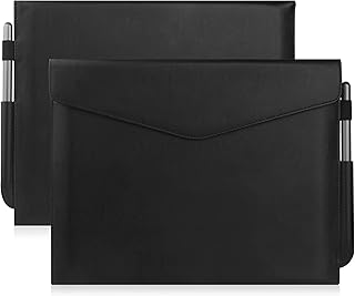 HGWALP Remarkable 2 Sleeve Bag，10.3 inch PU Leather Carrying Case with Pen Holder,Protective Pouch Fits Remarkable 2 Digital Paper/Note Air 10.3/Kindle Scribe 10.2",Will NOT Fit Remarkable 1-BK