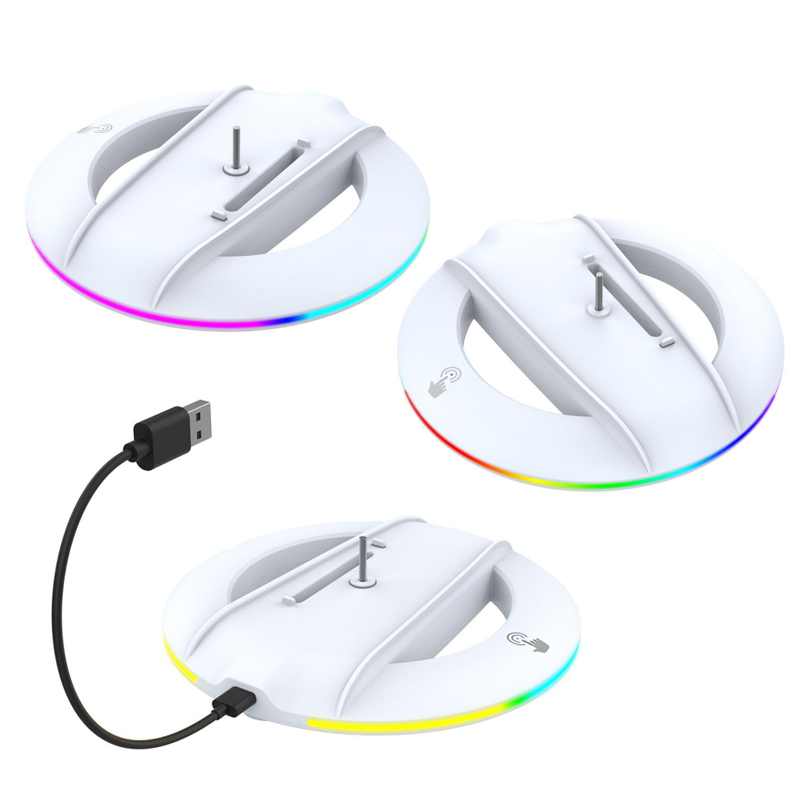 Support Vertical pour PS5 Slim avec Station de Refroidissement, Support Professionnel Efficace, Base de Station de Refroidissement RVB pour PS5 Slim Disc Digital Edition