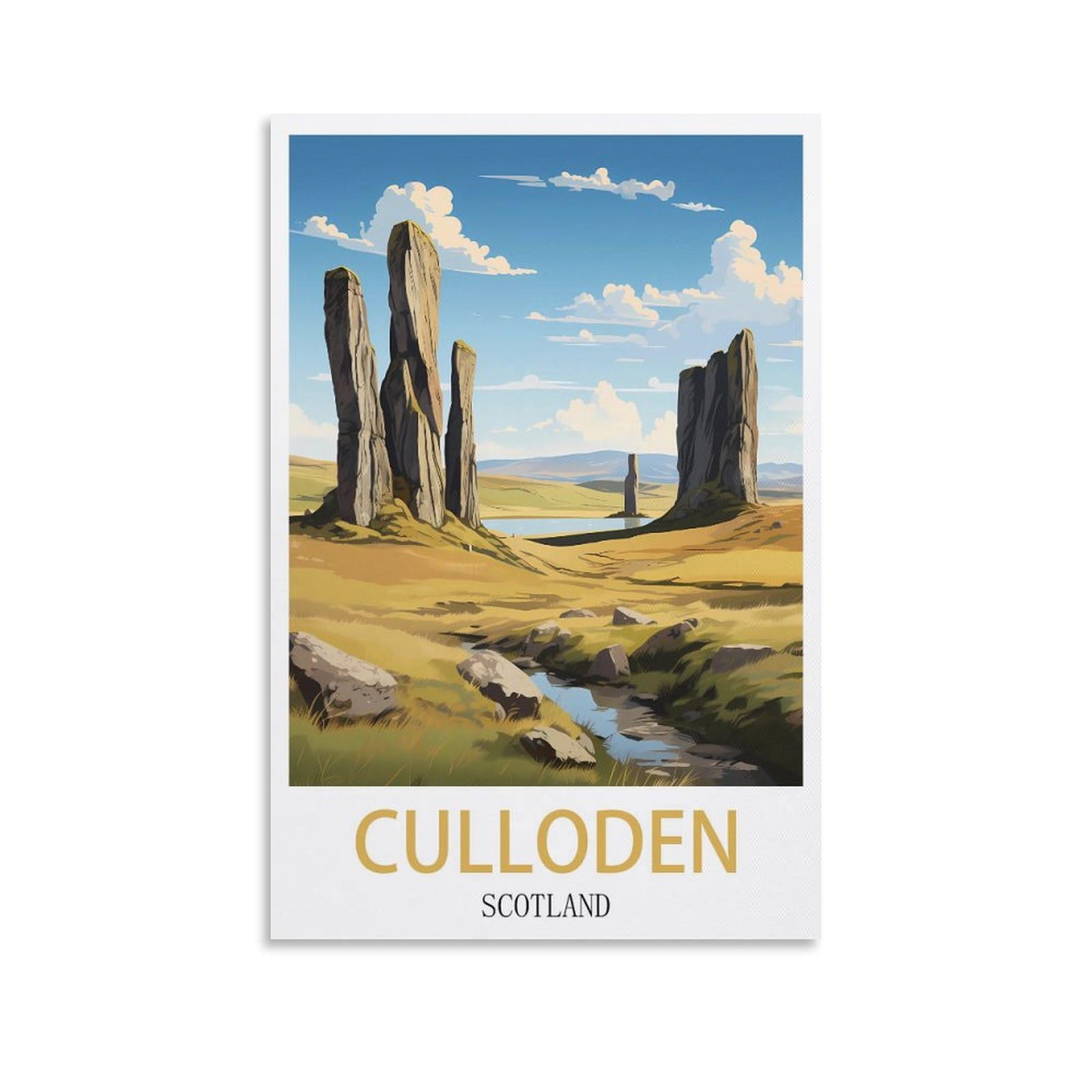 Vintage Tin Signs Culloden Scotlands Ideal for Pub shed Bar Office Man Cave Home Bedroom Dining Room Kitchen Gift 30x40cm