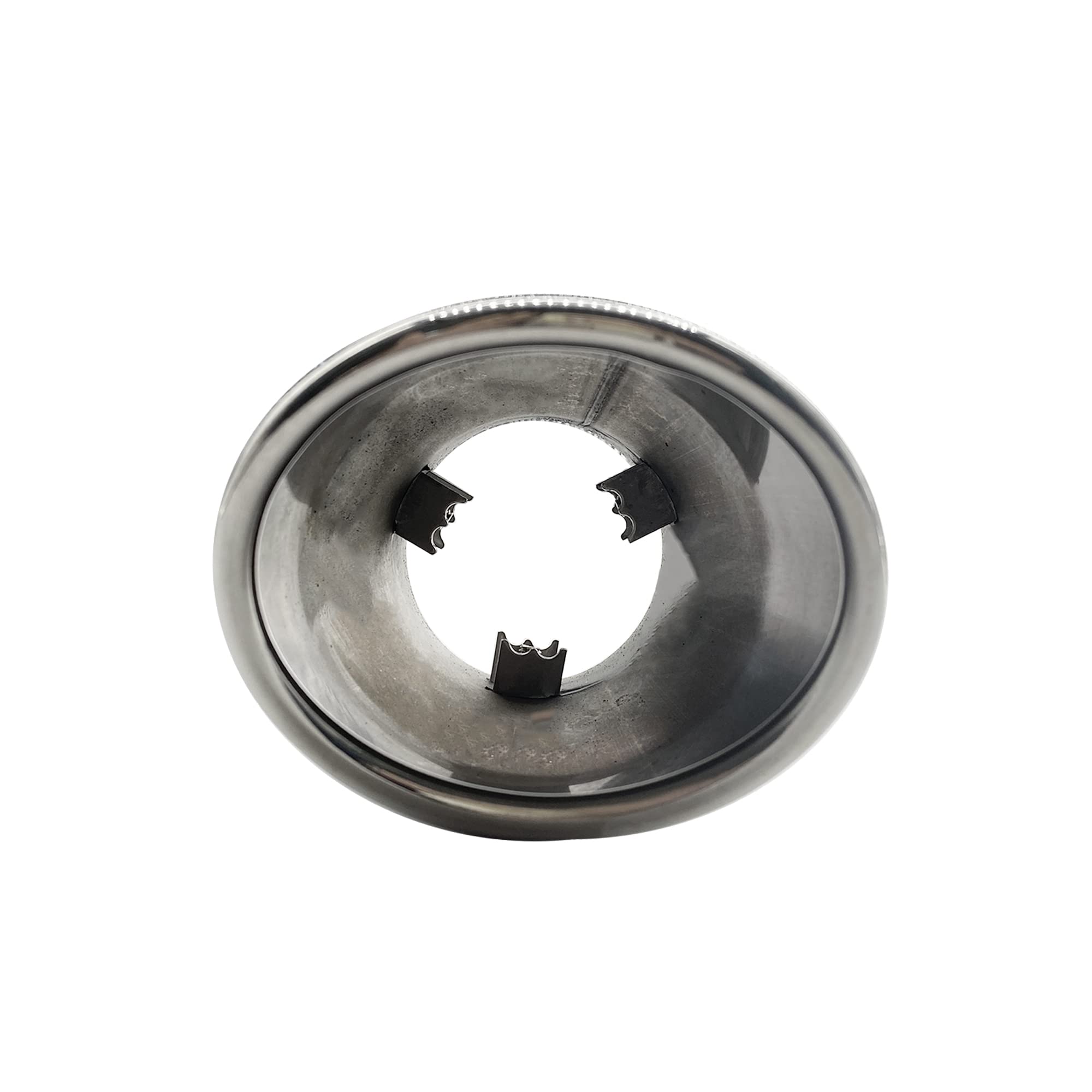 Simoni Racing TRX/24 Terminale di Scarico Universale in Acciaio Inox, Uscita Ovale Inclinata 100x80 mm, Entrata 70 mm, Lunghezza 150 mm