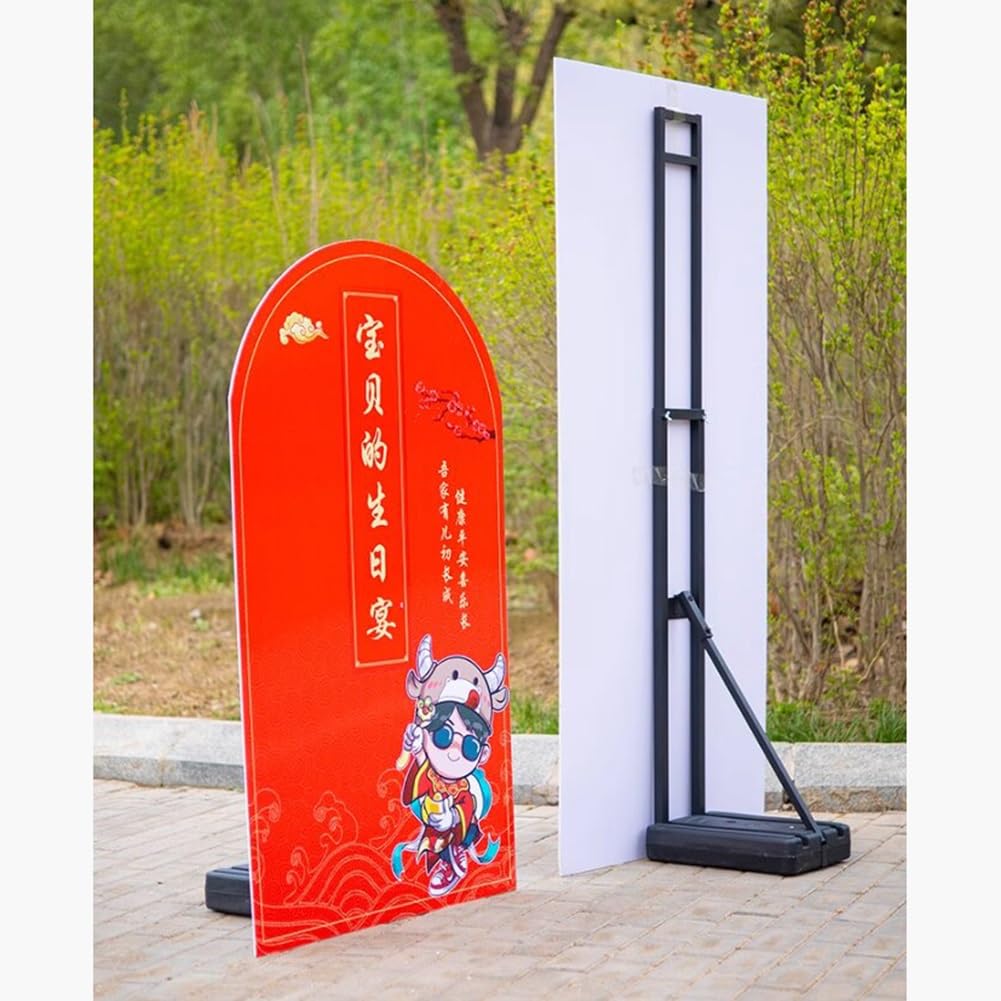Soporte De Pedestal para Carteles Altura Ajustable para Carteles De hasta 77" Soporte De Suelo Resistente para Carteles Base De Inyección De Agua para Carteles KT, Espuma(2PCS)