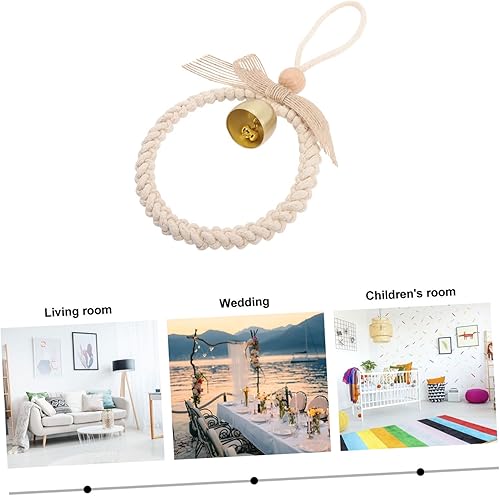 Miniatura 6 de LIFKOME Campanas decorativas colgante de casa decoración del hogar colgante de pared de la habitación adorno adorno tejido campana de latón campana