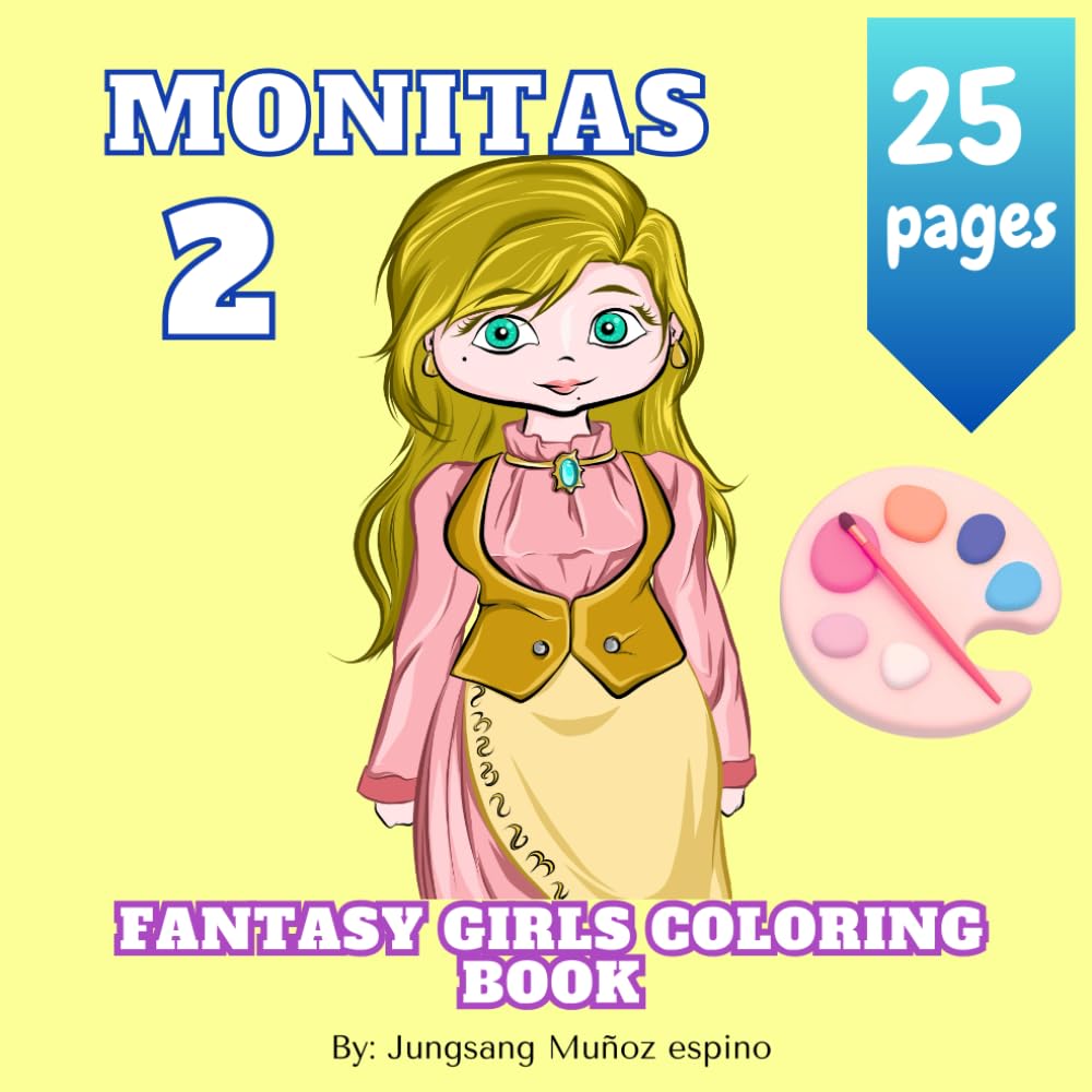 MONITAS 2: Fantasy Girls Coloring Book (MONITAS coloring book)