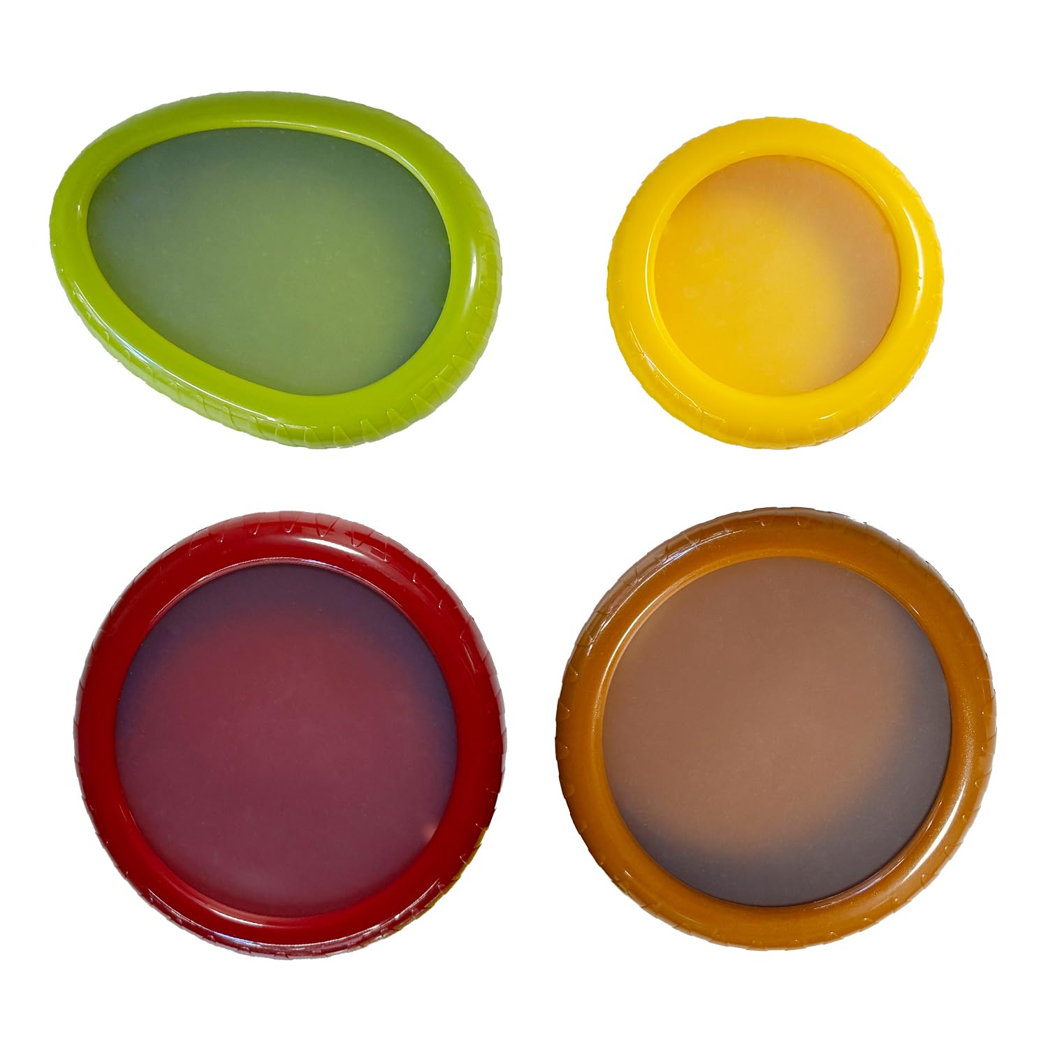 Lot De 4 Boîtes De Conservation En Silicone Pour Fruits, Légumes, Aliments Pour Réfrigérateur, Oignons, Avocat, Tomates Et Citron