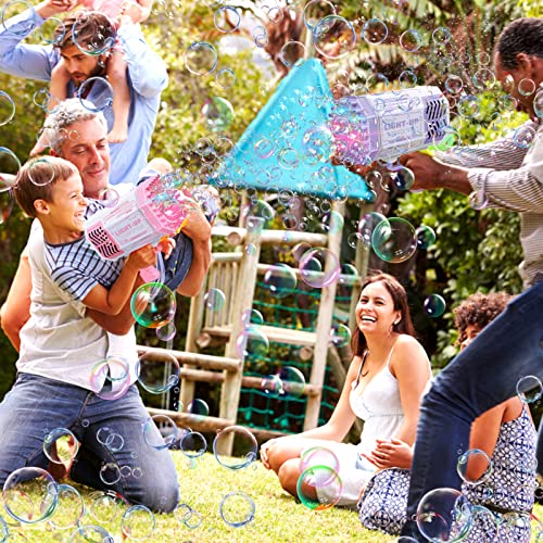 Bubble Machine Gun, 69 Holes Bubble Gun With Colorful Lights And 2 Bottles Bubble Solution, Bubble Machine For Toddlers 1-3, Summer Bubble Toy Gun For Outdoor Indoor Birthday Wedding Party (Pink) #TOP5