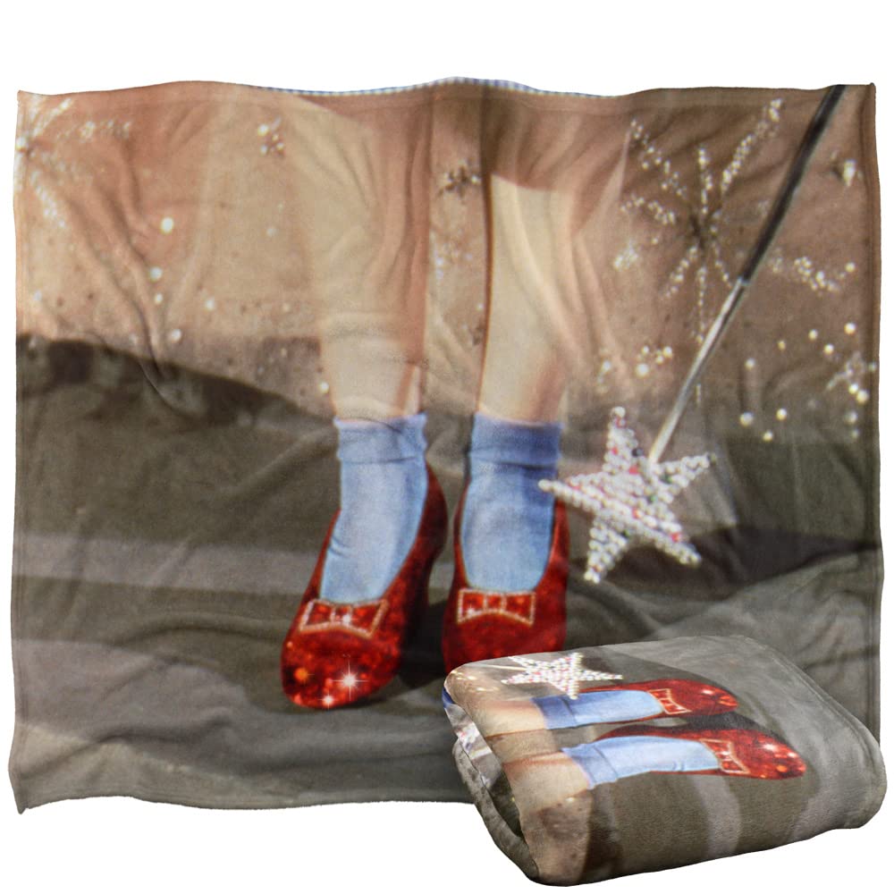THE WIZARD OF OZ Ruby Slippers Scene Silky Touch Super Soft Throw Blanket 152 x 127 cm