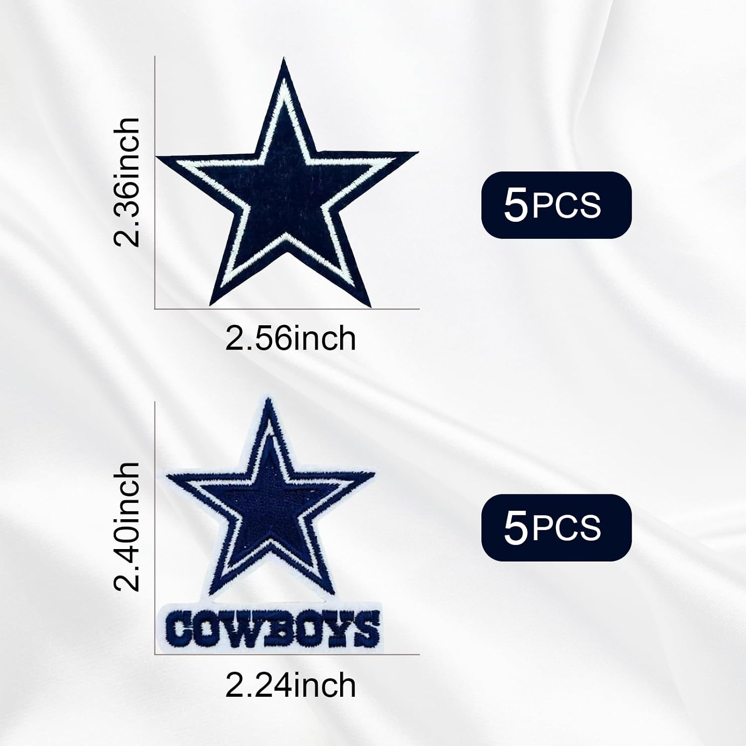 10pcs Cowboys Styles Embroidered Iron On Patches, 2 Sizes Stars Embroidered Iron on Patches, for Backpacks, Hats, Jackets, Dress, Shirts, Coats, DIY Accessories