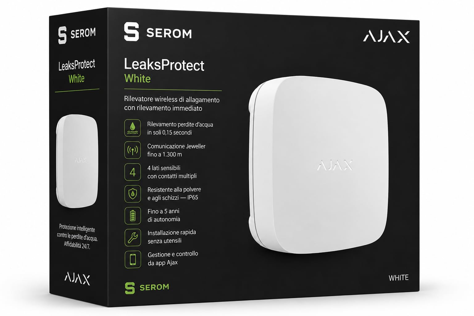 Leaks Protect - Sensore anti allagamento - Leaksprotect - IP65 - Jeweller - 38255.08.WH1