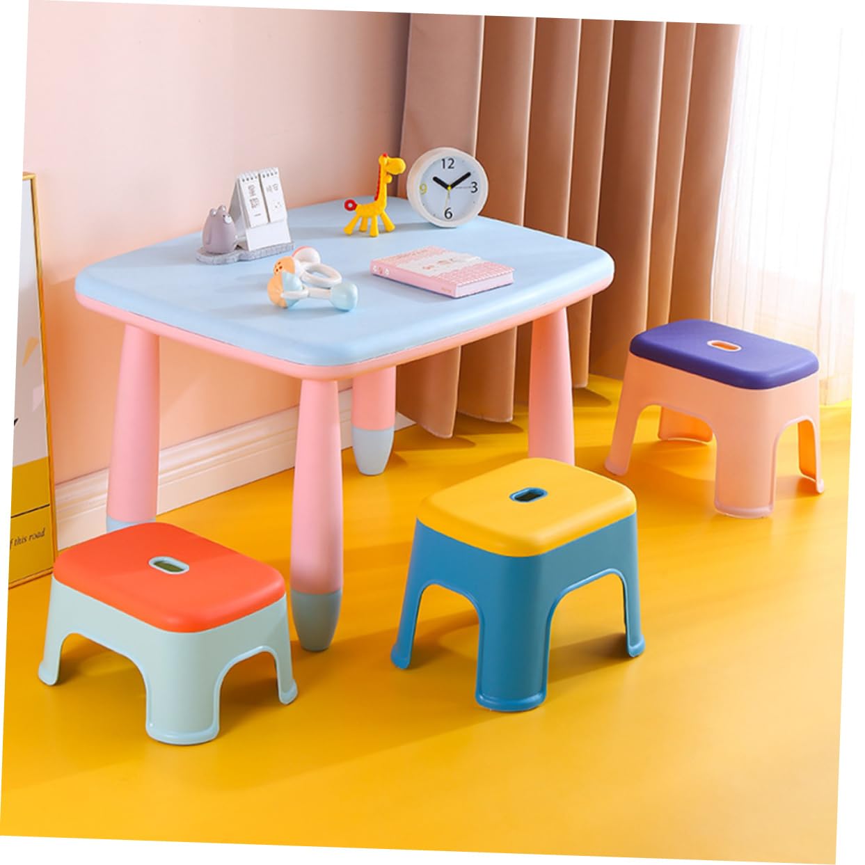 Kunststoff Trittschemel Tritthocker aus Pp für Kleinkinder | Kinderhocker für Zuhause und Badezimmer, Leicht und Rutschfest, Schulbeginn Party