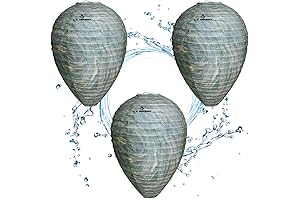 3-Pack Hanging Wasp and Hornet Decoy Nests - Waterproof and Realistic Deterrent.