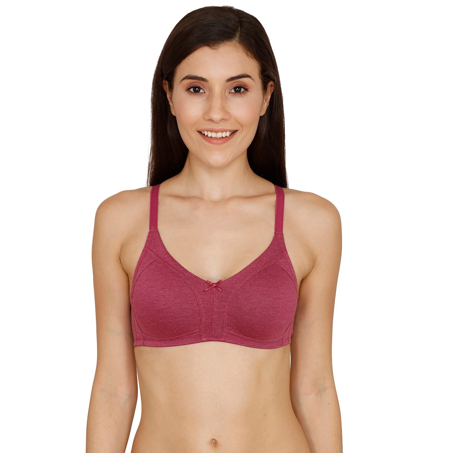 RosalineEssentials Double Layered Non Wired 3/4th Coverage Bra - Raspberry Radiance