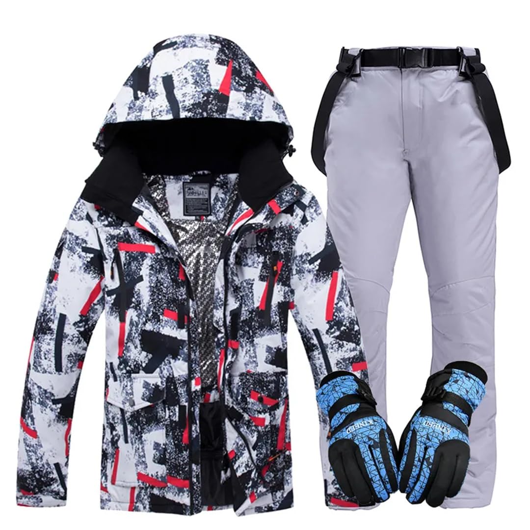 Conjunto De Chaqueta De Esquí Cálida Impermeable A Prueba De Viento De Invierno Para Hombre + Conjunto De Trajes De Snowboard Para Esquí
